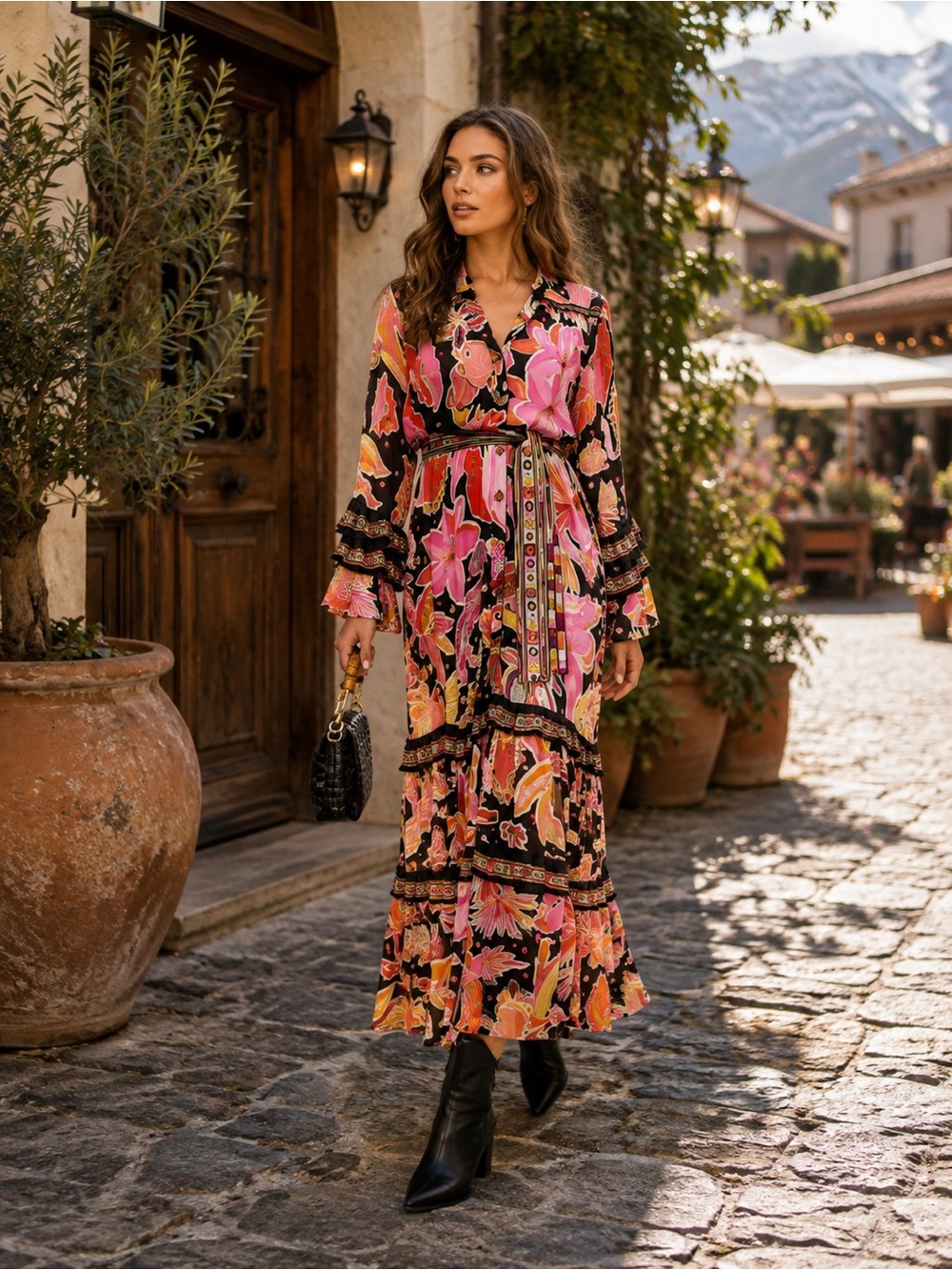 NWT Farm Rio Enchanted Nature Tiered Floral Maxi Dress size small SOLD OUT